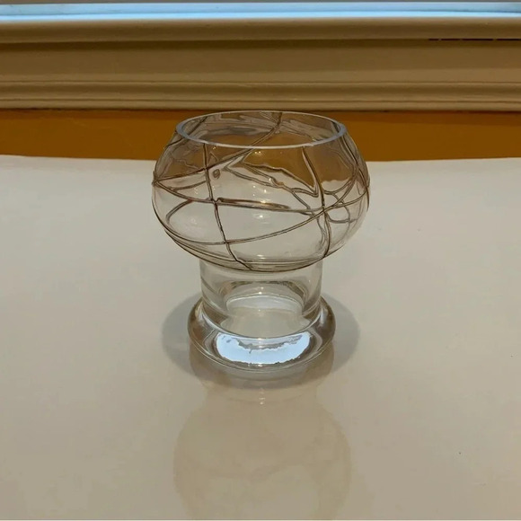 2/$30 VINTAGE PartyLite Glass/Gold Votive Holder - Picture 7 of 8